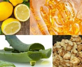 Zume de noz, mel, limón e aloe para aumentar a potencia